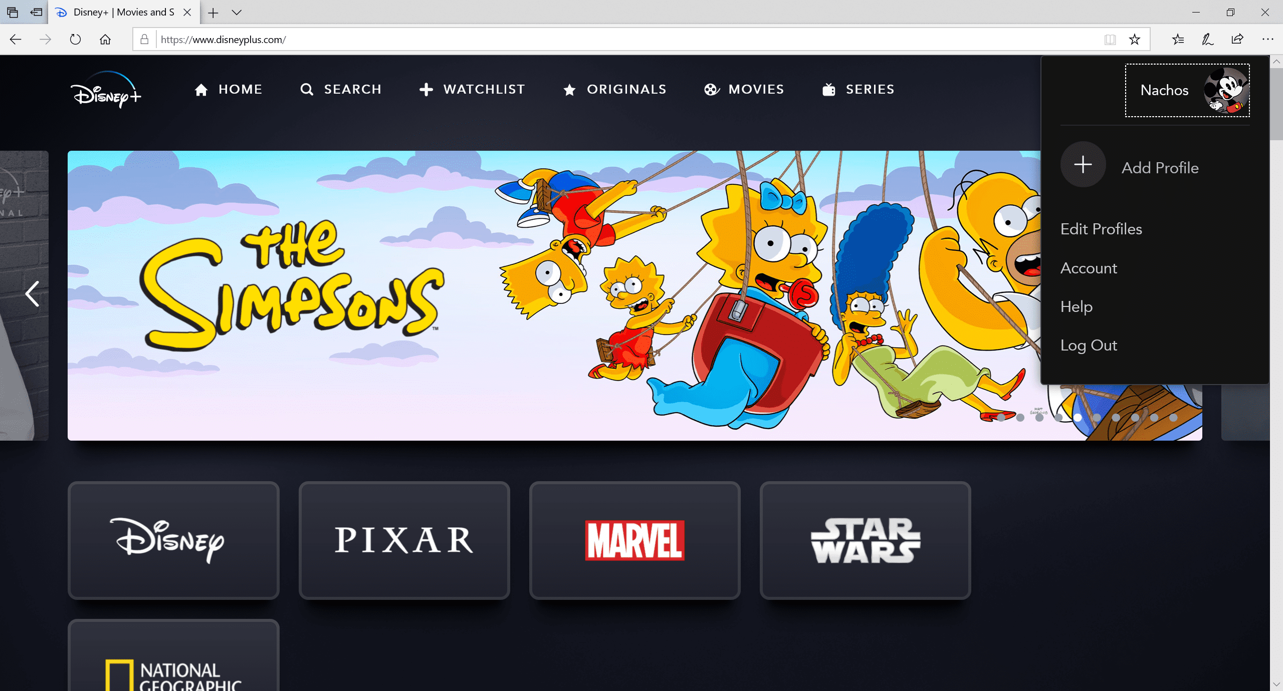 Disney Main Page